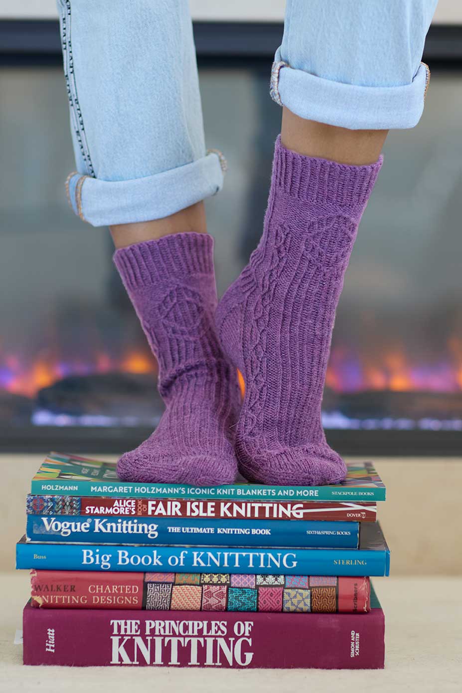 Possibility of Flowers Socks Knitting Pattern