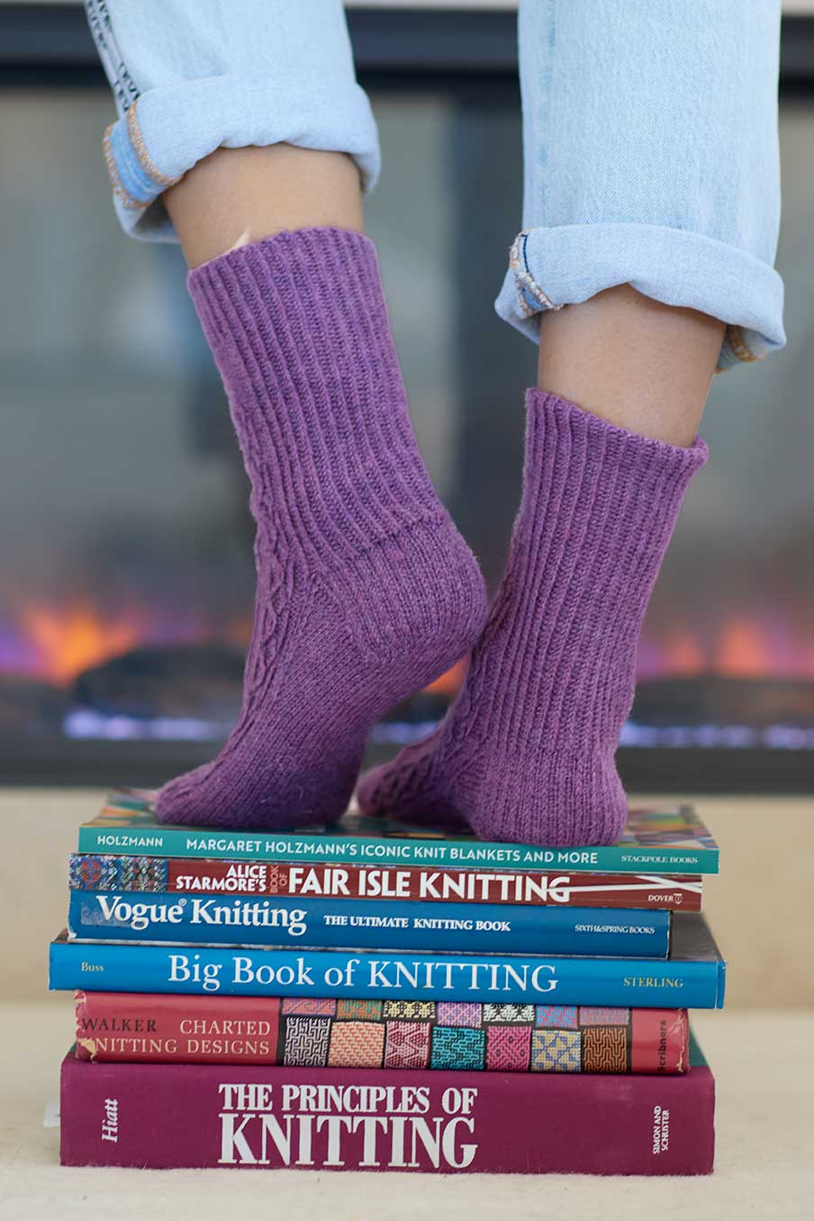 Possibility of Flowers Socks Knitting Pattern