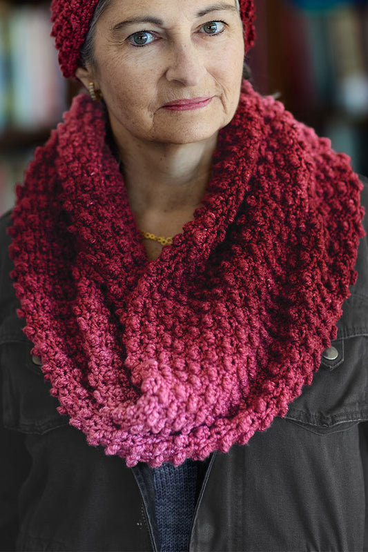 Cranberry Harvest Crochet Cowl and Headband Pattern