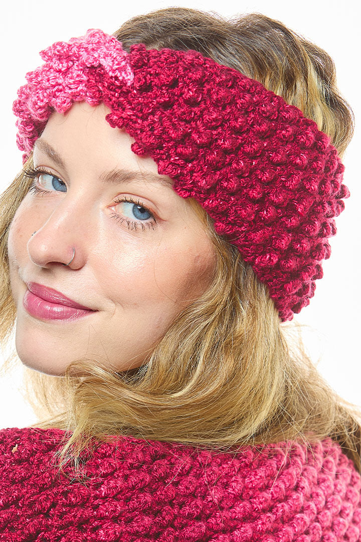 Cranberry Harvest Crochet Cowl and Headband Pattern