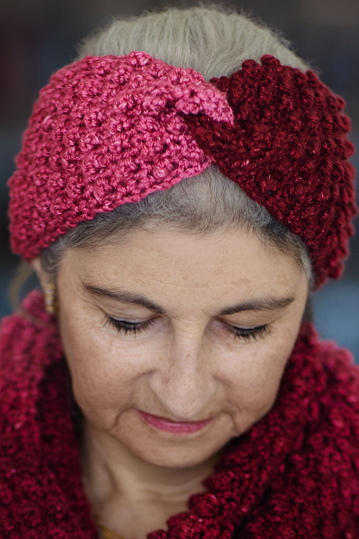 Cranberry Harvest Crochet Cowl and Headband Pattern