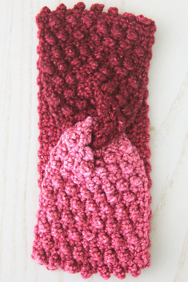 Cranberry Harvest Crochet Cowl and Headband Pattern