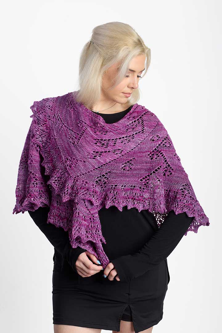 Plum Jam Shawl Knitting Pattern