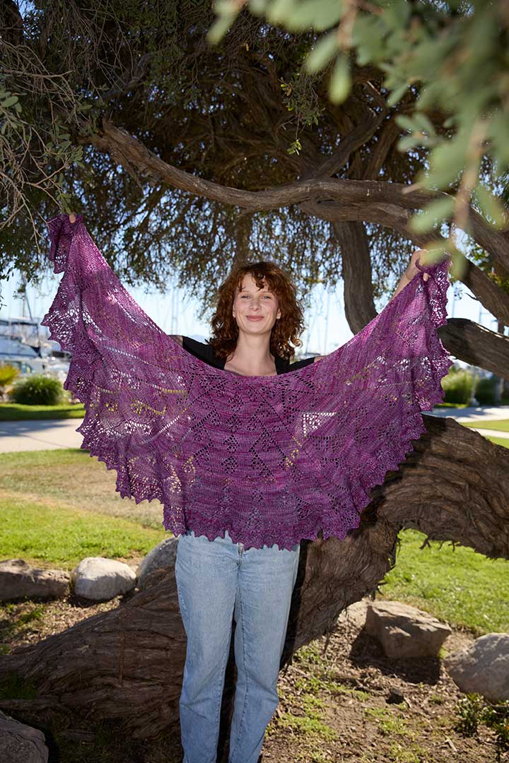 Plum Jam Shawl Knitting Pattern